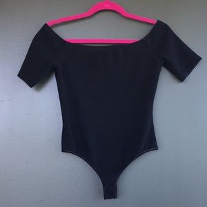 Ribbed off the shoulder women’s bodysuit